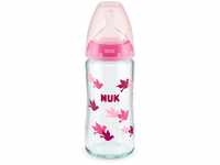 NUK First Choice+ Glas-Babyflasche mit Temperature Control, kiefergerechter