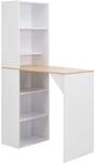vidaXL Bartisch mit Schrank Wei&szlig; 115x59x200 cm
