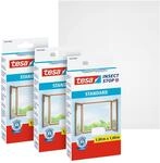 tesa Insect Stop Klett Fliegengitter f&uuml;r Fenster - Insektenschutz mit Klettband,