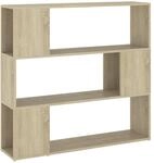 vidaXL B&uuml;cherregal Raumteiler Standregal Wandregal B&uuml;cherschrank B&uuml;rorregal Regal
