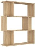 vidaXL B&uuml;cherregal Raumteiler mit 3 gro&szlig;en 6 kleinen F&auml;chern Standregal...