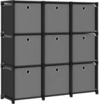 vidaXL W&uuml;rfel Regal mit Boxen 9 F&auml;cher B&uuml;cherregal Standregal W&uuml;rfelregal