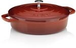 kela Br&auml;ter Calido, &Oslash; 28 cm, 3,2 L, Gusseisen, rot, rund, Allherdboden, emailliert,