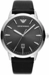 Emporio Armani Uhr f&uuml;r Herren , DreizeigerDatumswerk, 43mm Silbernes