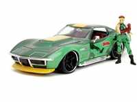 Jada Toys Street Fighter Figur Cammy White mit Modellauto 1969er Chevrolet Corvette