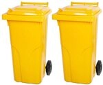 PROREGAL SuperSparSet 2x 2-Rad-M&uuml;lltonne MGB | HDPE-Kunststoff | 120 Liter |...