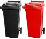 PROREGAL SuperSparSet 2x 2-Rad-M&uuml;lltonne MGB | HDPE-Kunststoff | 120 Liter 