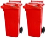 PROREGAL SuperSparSet 2x 2-Rad-M&uuml;lltonne MGB | HDPE-Kunststoff | 120 Liter |...