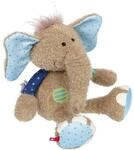 SIGIKID 42962 Stofftier Elefant blau Patchwork Sweety Kuscheltier zum Spielen &