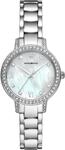 EMPORIO ARMANI Watch for Women, 32mm Silberton Quarz-Dreizeigerwerk und