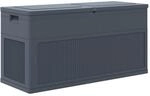 vidaXL Auflagenbox 320L Anthrazit Kissenbox Gartenbox Aufbewahrungsbox Truhe