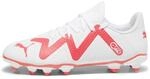 PUMA FUTURE PLAY FG/AG JR, Fussballschuh, PUMA WHITE-FIRE ORCHID,