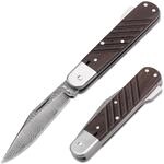 B&ouml;ker Manufaktur Solingen 98k-Damast Taschenmesser Damast/Walnussholz Braun,