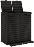 vidaXL Outdoor M&uuml;lltonne, M&uuml;lleimer mit viel Stauraum, Abfalleimer mit