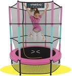 KINETIC SPORTS Kinder Trampolin Jumper 140 cm - Inklusive Gummiseil Federung,