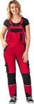 Planam Norit Damen Latzhose rot schwarz Modell 6537 Gr&ouml;&szlig;e 42
