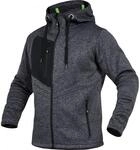 Leibw&auml;chter Unisex Strickjacke Casual-Line &ndash; Grau &ndash; Gr. S &ndash; Zip Hoodie mit