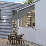 pro.tec Markise 'Malaga' 300 x 120 cm Grau Witterungsbest&auml;ndig Sonnenschutz