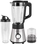 KeMar Standmixer 2-in-1 Edelstahl silber - 1,5l Glasbeh&auml;lter 5 Programme 1000W