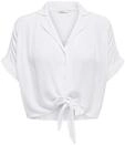 ONLY Damen Onlpaula Life S/S Tie Shirt WVN Noos, Wei&szlig;, M