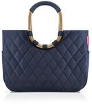reisenthel loopshopper L frame rhombus midnight gold &ndash; Stabile Tasche mit