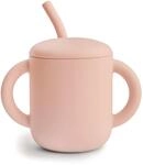 mushie Trinkbecher und Trinkhalm aus 100% Silikon, f&uuml;r Kleinkinder, ab 6 Monaten