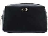 Calvin Klein Damen Kulturbeutel Re-Lock Cosmetic Pouch Klein, Schwarz (Ck Black),