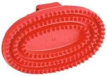 Kerbl Gummistriegel oval, Hartgummi, rot