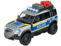 Majorette - Land Rover Defender Polizei-Auto Premium Modell, mit Dachträger, Licht &