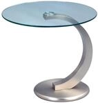 M2 Kollektion 530488 Beistelltisch Cupido, Metall Edelstahloptik, Deckplatte