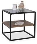 M2 Kollektion Detroit Beistelltisch/Kaffeetisch, Holz, braun, schwarz, B/H/T=