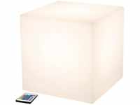 8 seasons design Shining Cube LED-Würfel (43cm) weiß, mit Farbwechsler (15 Farben),