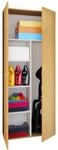 Holz-Besenschrank | 6 F&auml;cher | Ma&szlig;e ca. B. 70 x H. 178 x T. 40 cm 