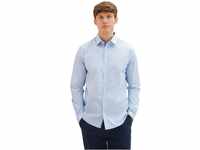 TOM TAILOR Herren Regular Fit Business Hemd mit Stretch, 13302 - Light Metal Blue, S