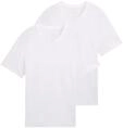 TOM TAILOR Herren Doppelpack T-Shirt mit Rundhals-Ausschnitt aus Baumwolle