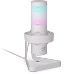 ENDORFY AXIS Streaming Onyx White USB RGB Mikrofon, 24 Bit/192 kHz, Niere, Stereo,