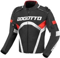Bogotto Boomerang Wasserdichte Motorrad Textil Jacke, schwarz/rot, XS