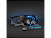 NEDIS - Gaming-Combo-Kit - 4-in-1 - Tastatur, Headset, Maus und Mousepad - 5 V 0.5 A