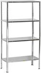 DEMA Schraubregal 4 B&ouml;den 145x75x30 cm &ndash; Verzinktes Lagerregal, Universalregal