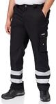 DASSY&reg; Vegas Arbeitshose mit Reflexstreifen - Gr&ouml;&szlig;e 48 - SCHWARZ