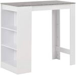 vidaXL Bartisch mit 3-stufigem Regal Bartresen Stehtisch Tisch Tresentisch