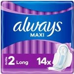 always Maxi Binde - Gr&ouml;&szlig;e 2 - Long mit Fl&uuml;geln 14 St&uuml;ck