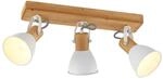 Lindby Deckenlampe Holz Metall, Deckenstrahler drehbar und schwenkbar Deckenleuchte