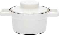 Riess, 2102-212, Topf mit Deckel &Oslash; 16cm, AP WHITE, Emaille, Vol. (rec.): 0,8...