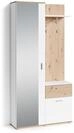 byLIVING Kompakt-Garderobe Jakob/Korpus in Eichen-Optik hell-braun/Schubladen-Front