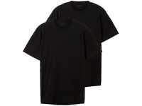 TOM TAILOR Herren 1037741 Doppelpack T-Shirt mit Rundhals-Ausschnitt aus Baumwolle,