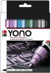 Marabu 1240000004003 - YONO Marker Set Pastell mit 6 Farben, vielseitige Acrylstifte