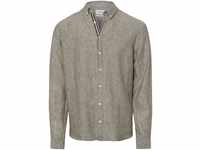 BRAX Herren Style Dirk U AIRWASHED Linen Leinenhemd Hemd, Olive, XL