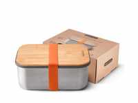 BLACK + BLUM Edelstahl Sandwichbox | Orange | 1,25 L Edelstahl Dose mit Deckel 