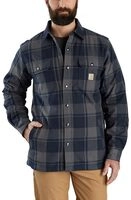 Carhartt Flannel Relaxed Fit Sherpa-Lined Shirt, Farbe:Marineblau, Gr&ouml;&szlig;e:M